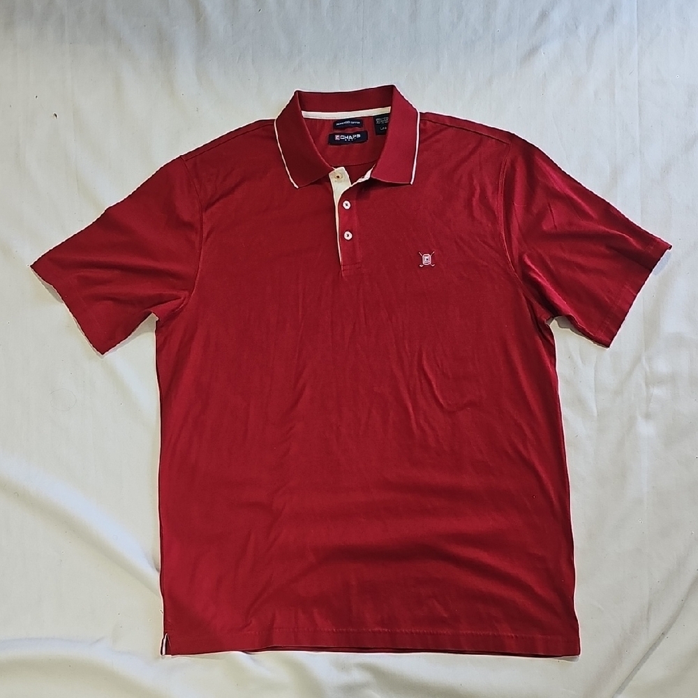 Chaps Golf Red Polo Shirt Classic Design